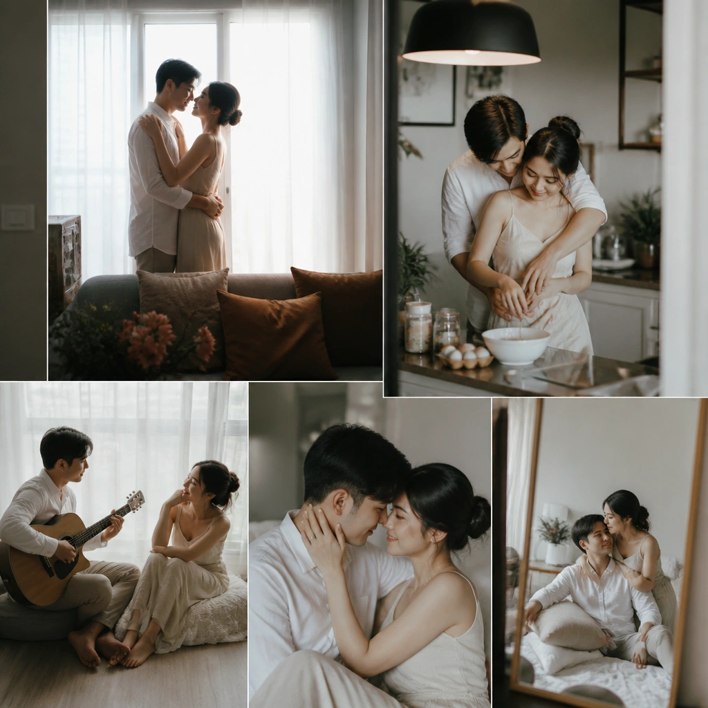 Small-Space Pre-Wedding Shoot Ideas for Apartments