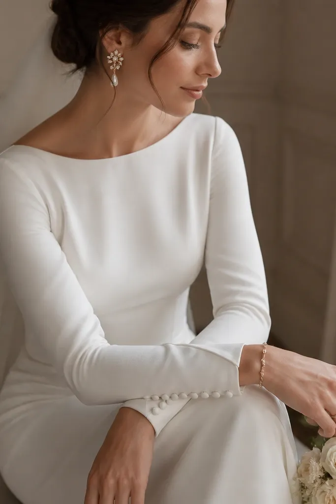 Aesthetic Accessories for a Long Sleeve Wedding Dress