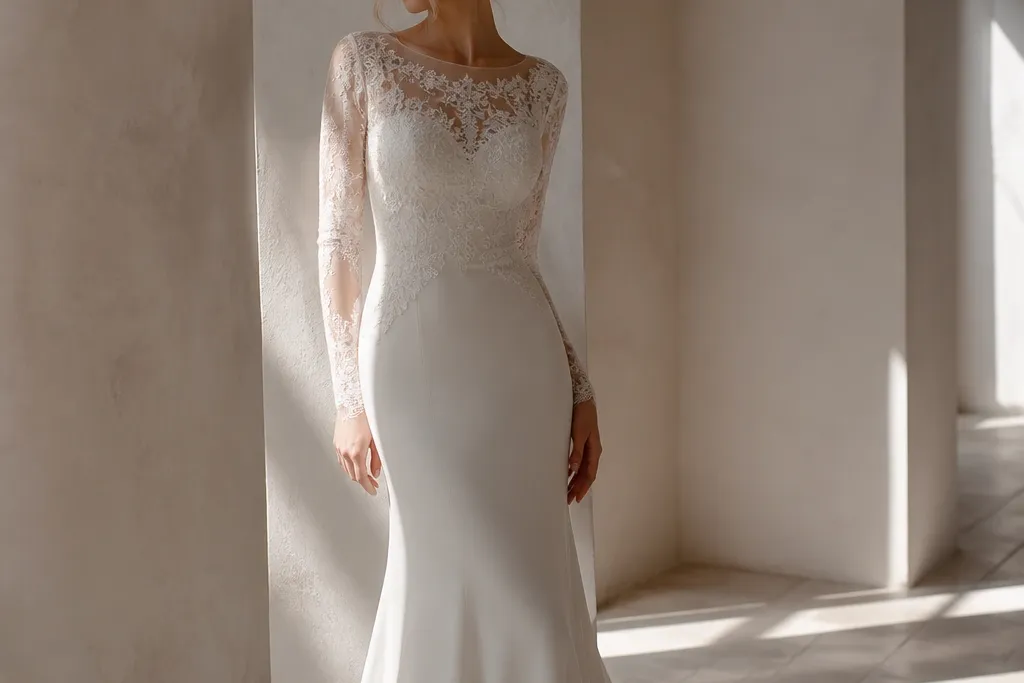 Aesthetic Long Sleeve Wedding Dress Inspiration