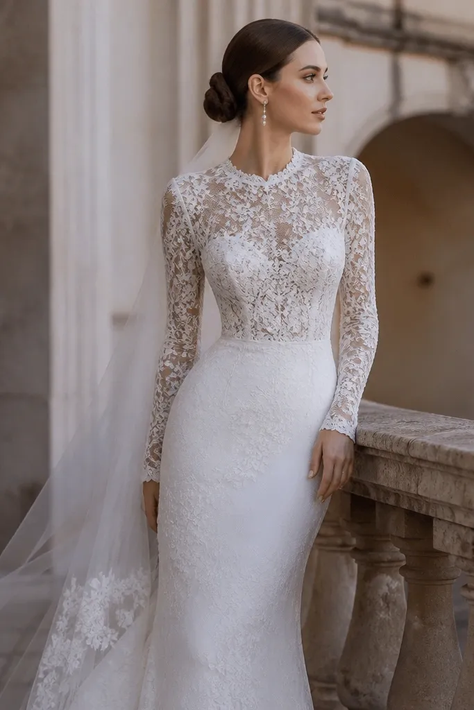 Aesthetic Long Sleeve Wedding Dress Inspiration