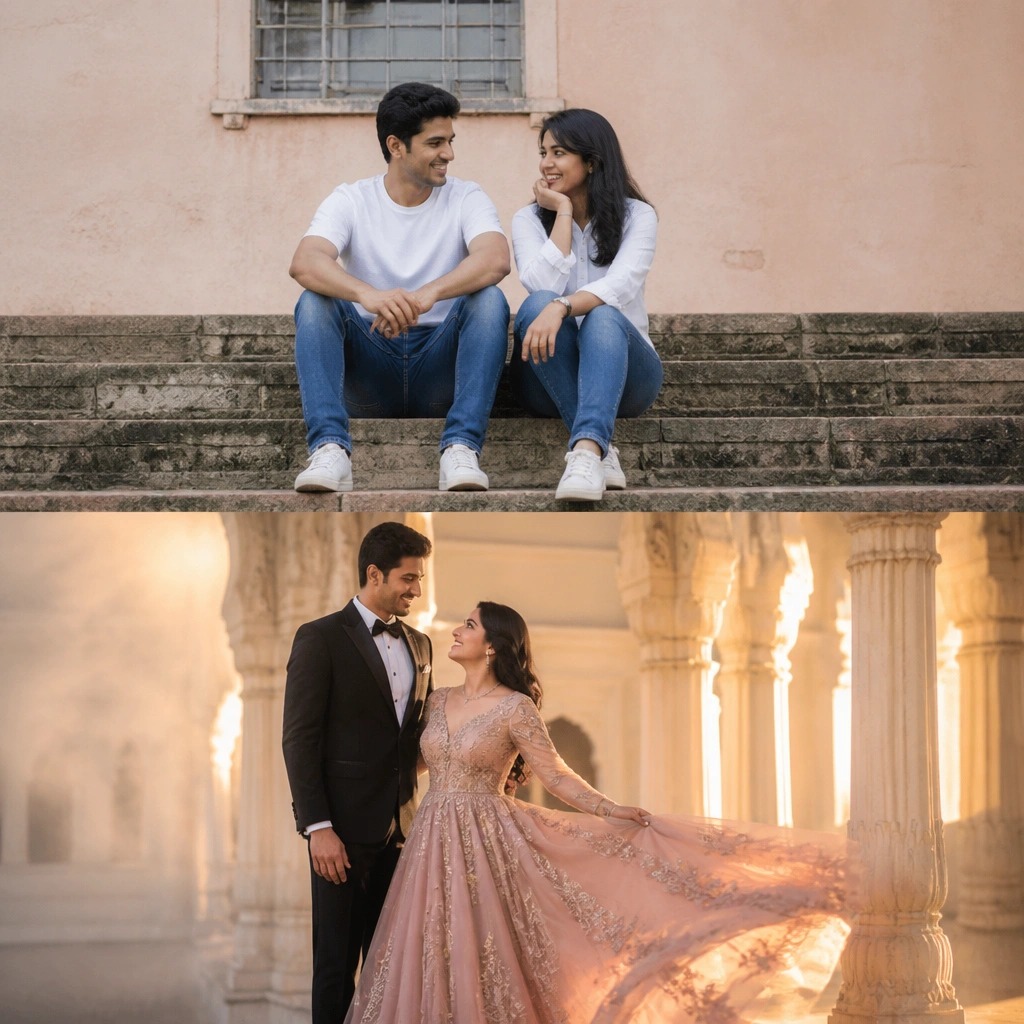Before and After: Pre-Wedding Shoot Ideas Transformations