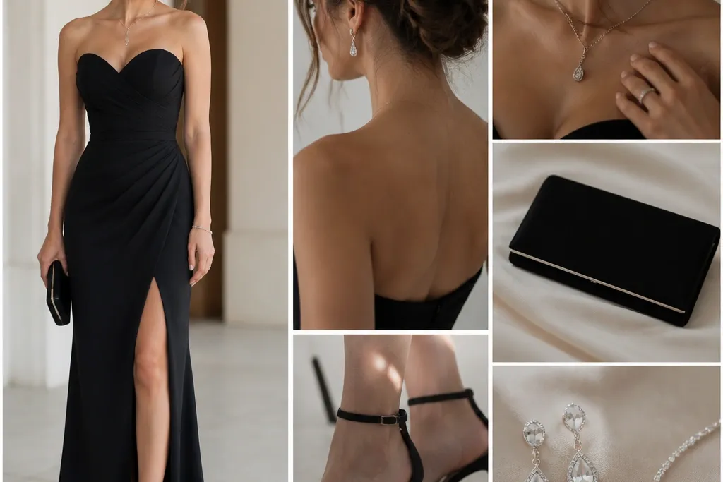 How to Style a Black Tie Wedding Guest Dress (Step by Step)