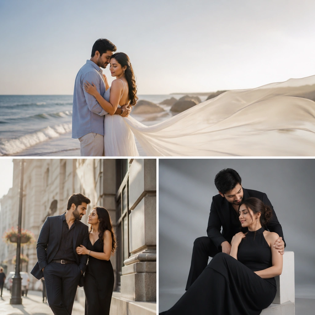 Best Pre-Wedding Shoot Ideas: Beach vs City vs Studio