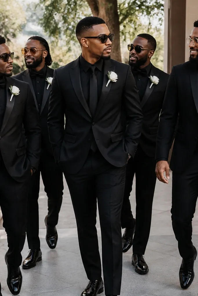 Black Groomsmen Attire That Never Misses
