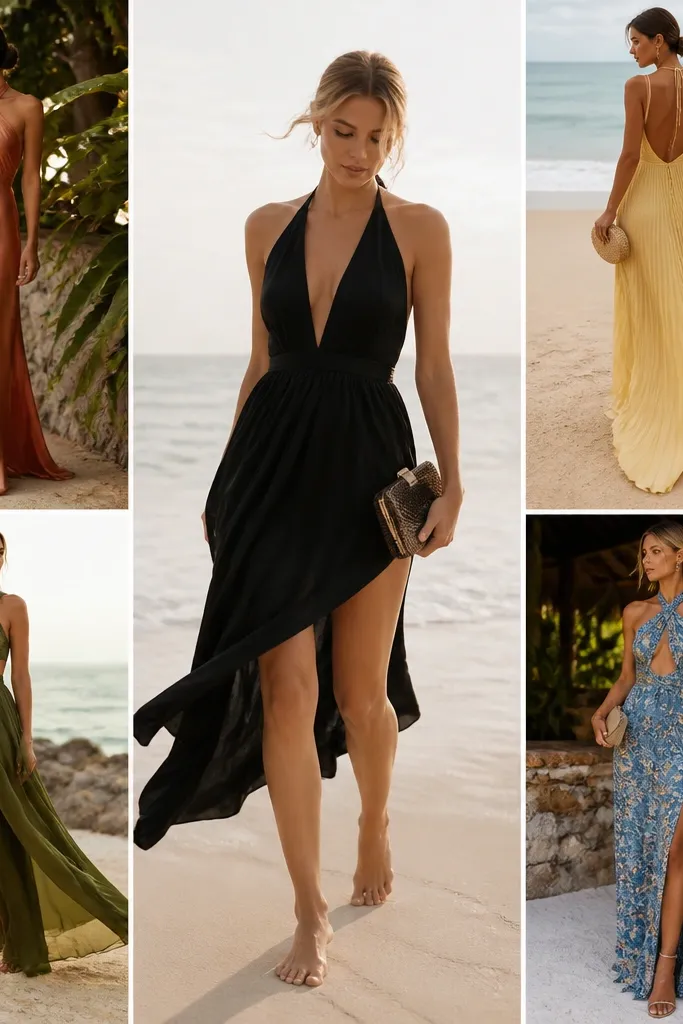 Black Tie Beach Wedding Guest Dress Ideas