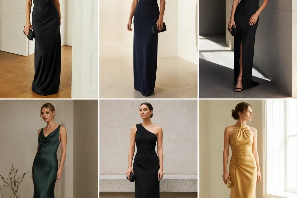 Small-Space Black Tie Wedding Guest Dress Ideas