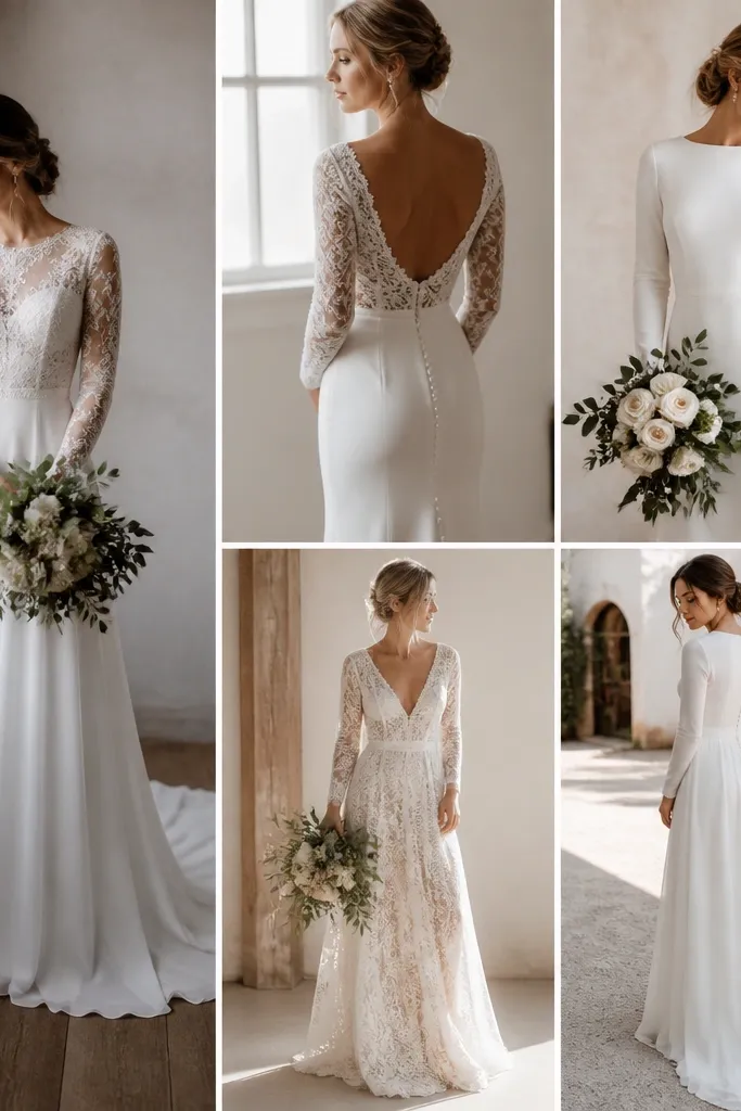 Budget Long Sleeve Wedding Dress Ideas