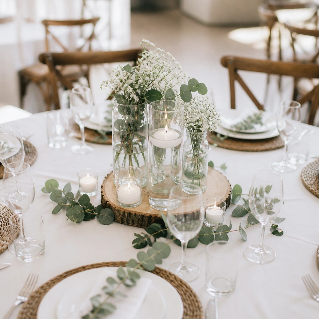 Budget-Friendly Round Wedding Table Decor Ideas