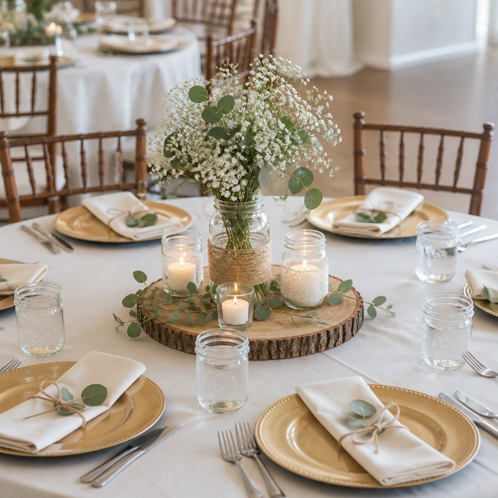 Budget-Friendly Round Wedding Table Decor Ideas