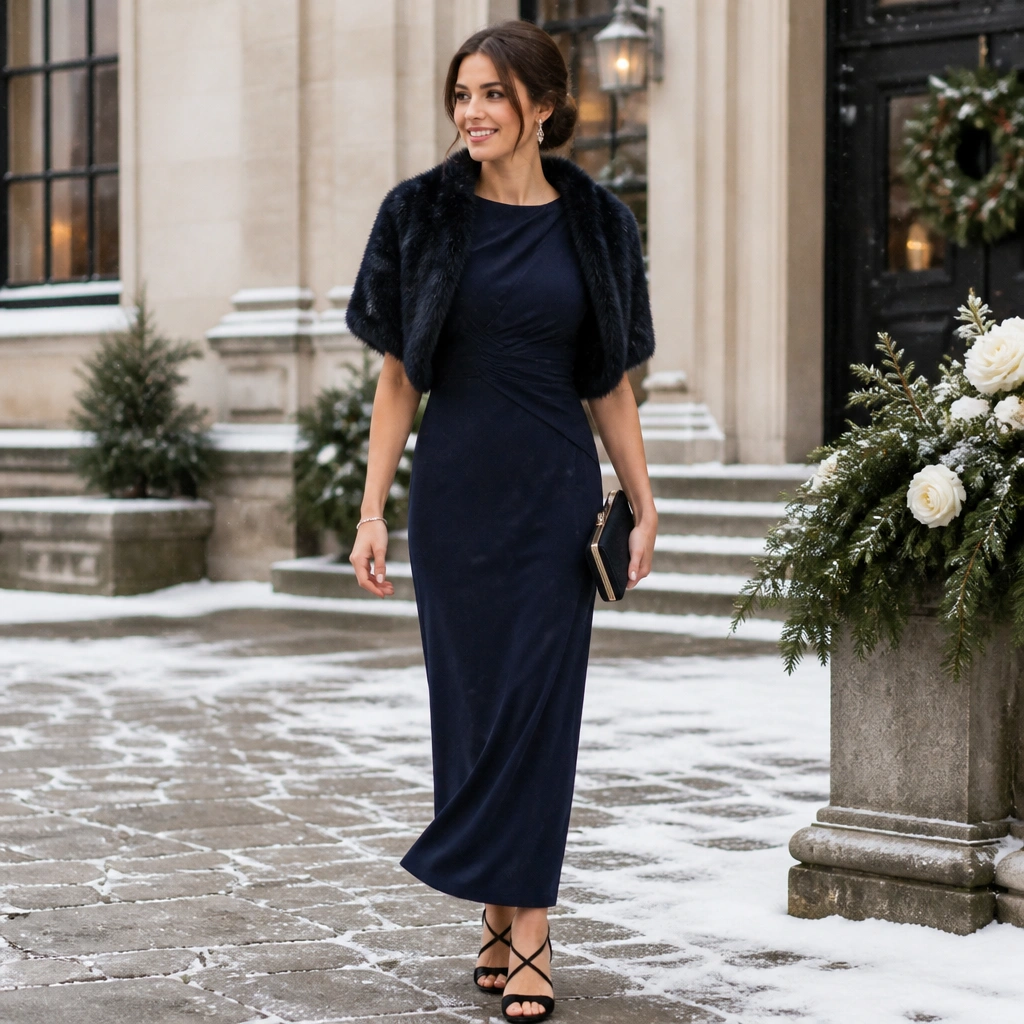 Classy Winter Wedding Guest Outfit Styling