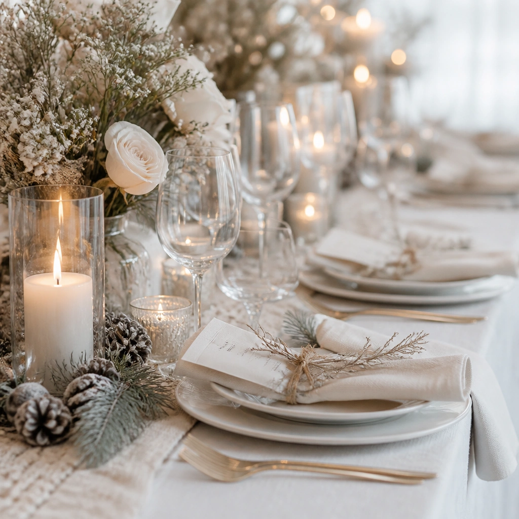 Cozy Winter Wedding Table Decorations for Cold Nights