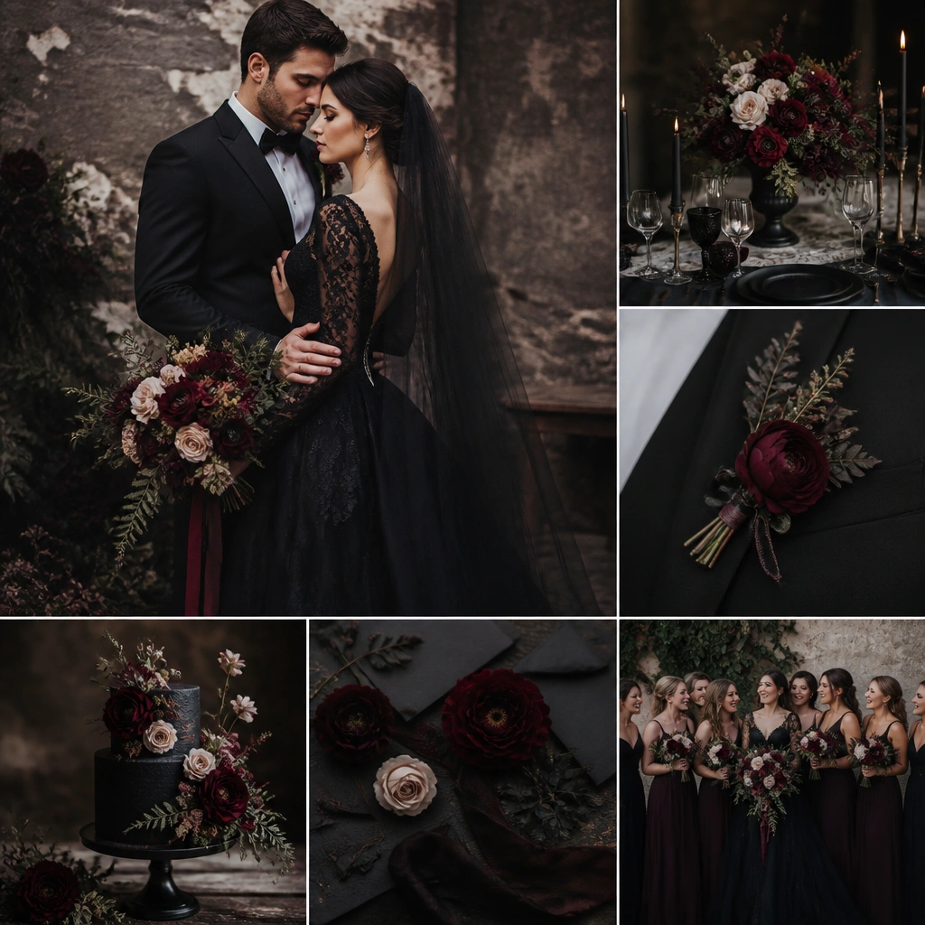 Dark Romantic Wedding Color Schemes for Moody Weddings