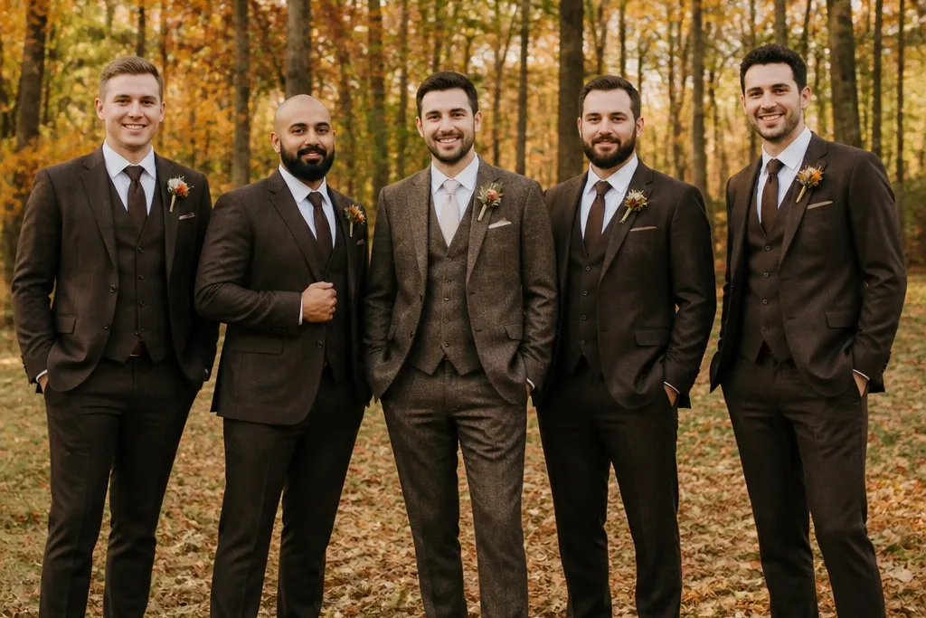 Autumn Wedding Fall Groomsmen Attire Ideas