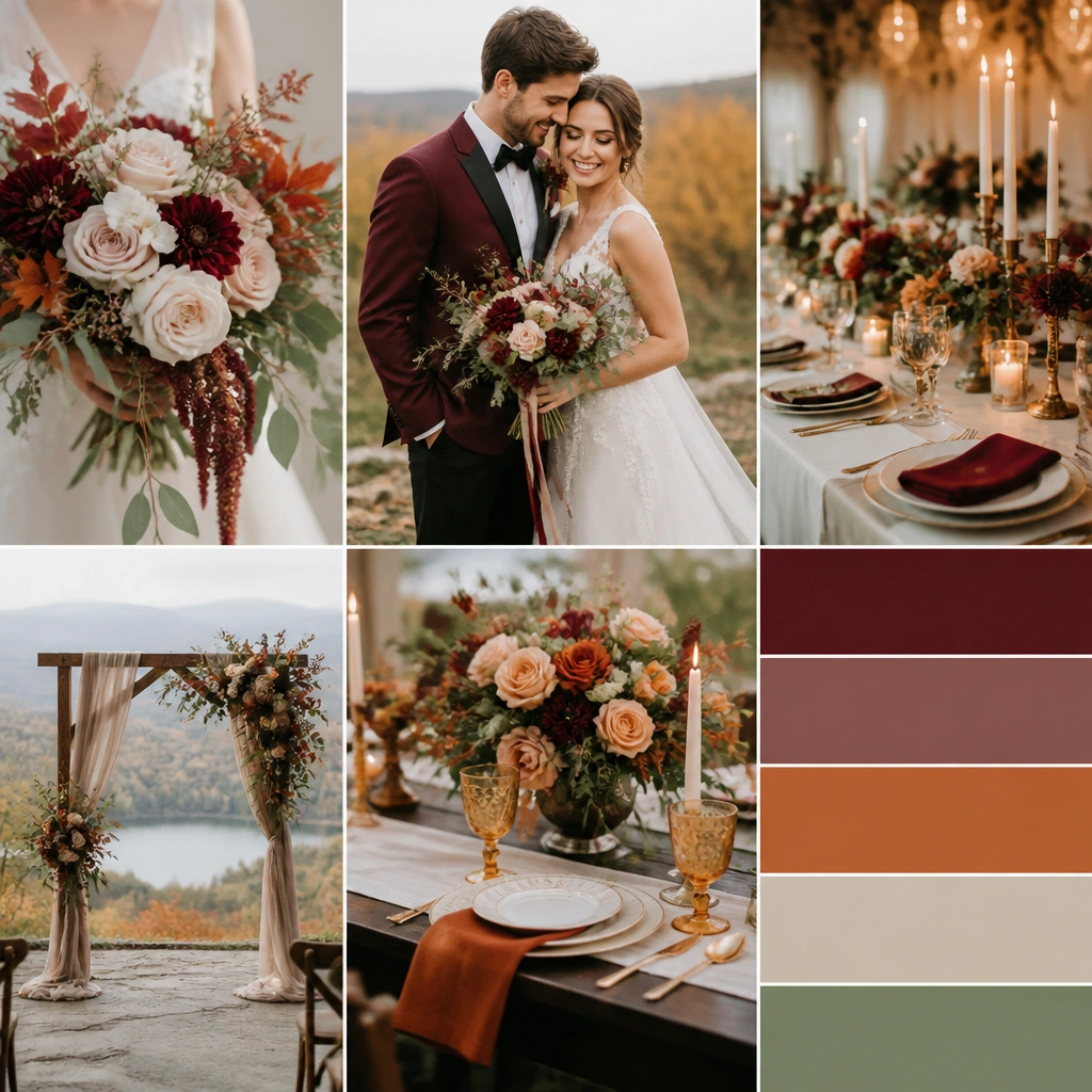 Fall Wedding Color Schemes for Autumn Weddings