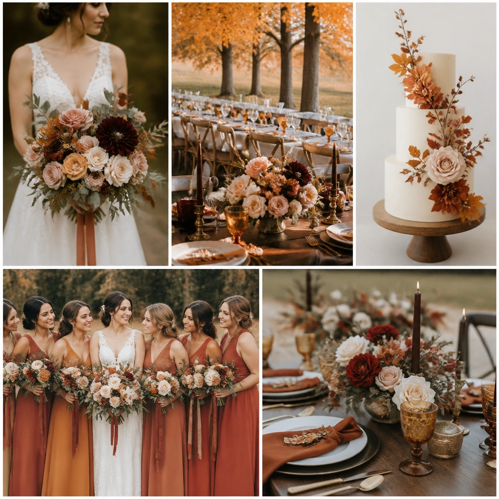 Fall Wedding Color Schemes for Autumn Weddings