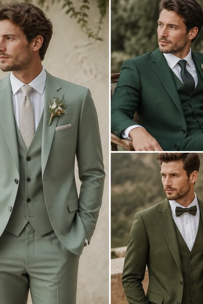 Green Groom Suit Ideas (Sage, Emerald & Olive)