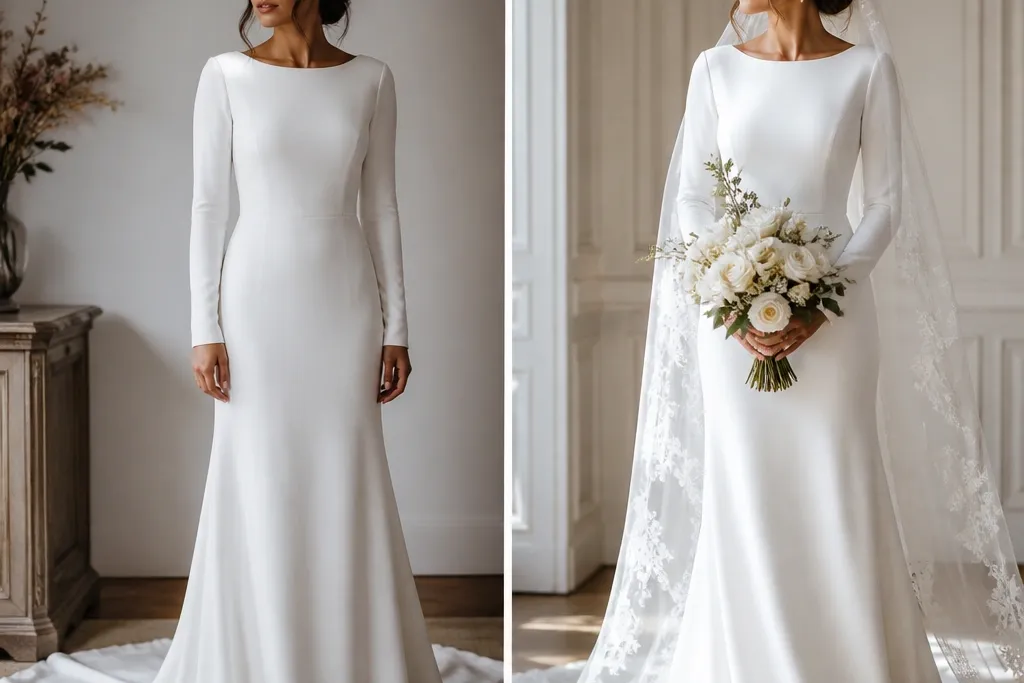Long Sleeve Wedding Dress Before and After Ideas