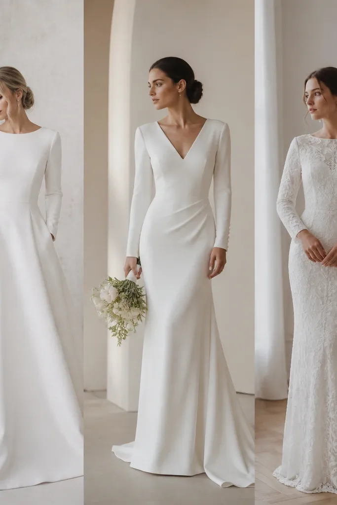 Low Maintenance Long Sleeve Wedding Dress Choices