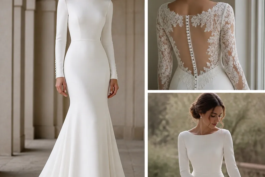 Luxe High-End Long Sleeve Wedding Dress Inspiration