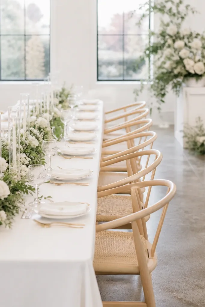 Modern Minimalist Wedding Reception Decor for Clean Style
