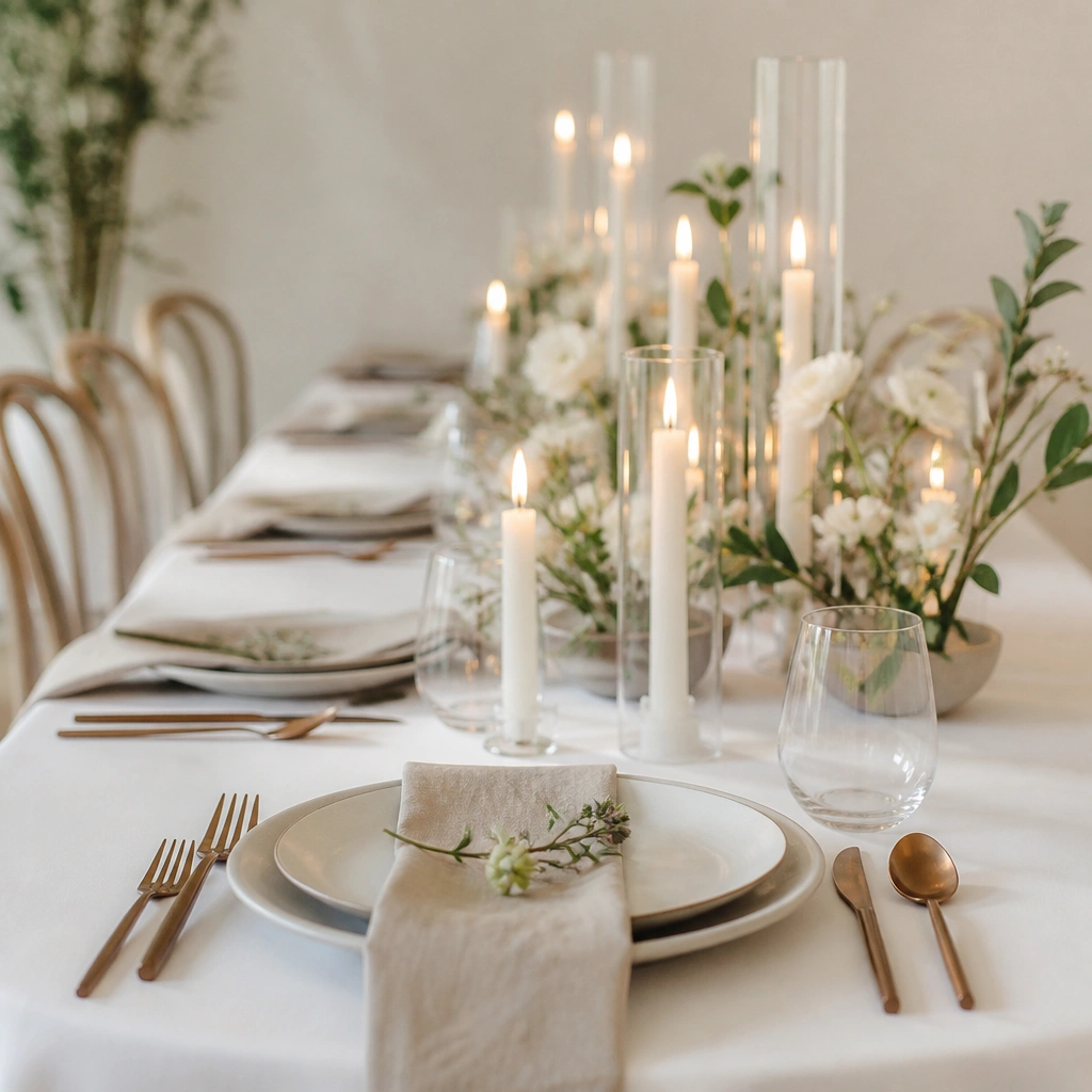 Modern Minimalist Wedding Table Decor Ideas