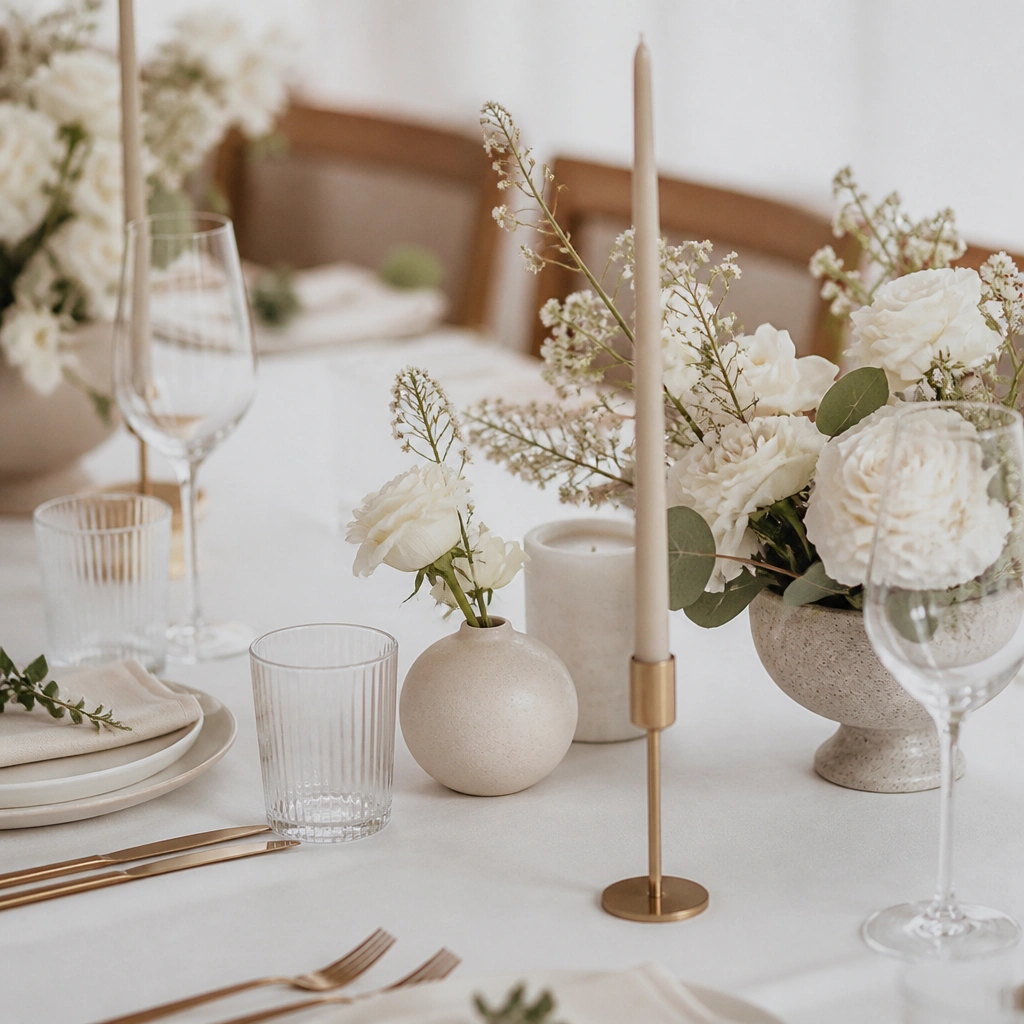 Modern Minimalist Wedding Table Decor Ideas