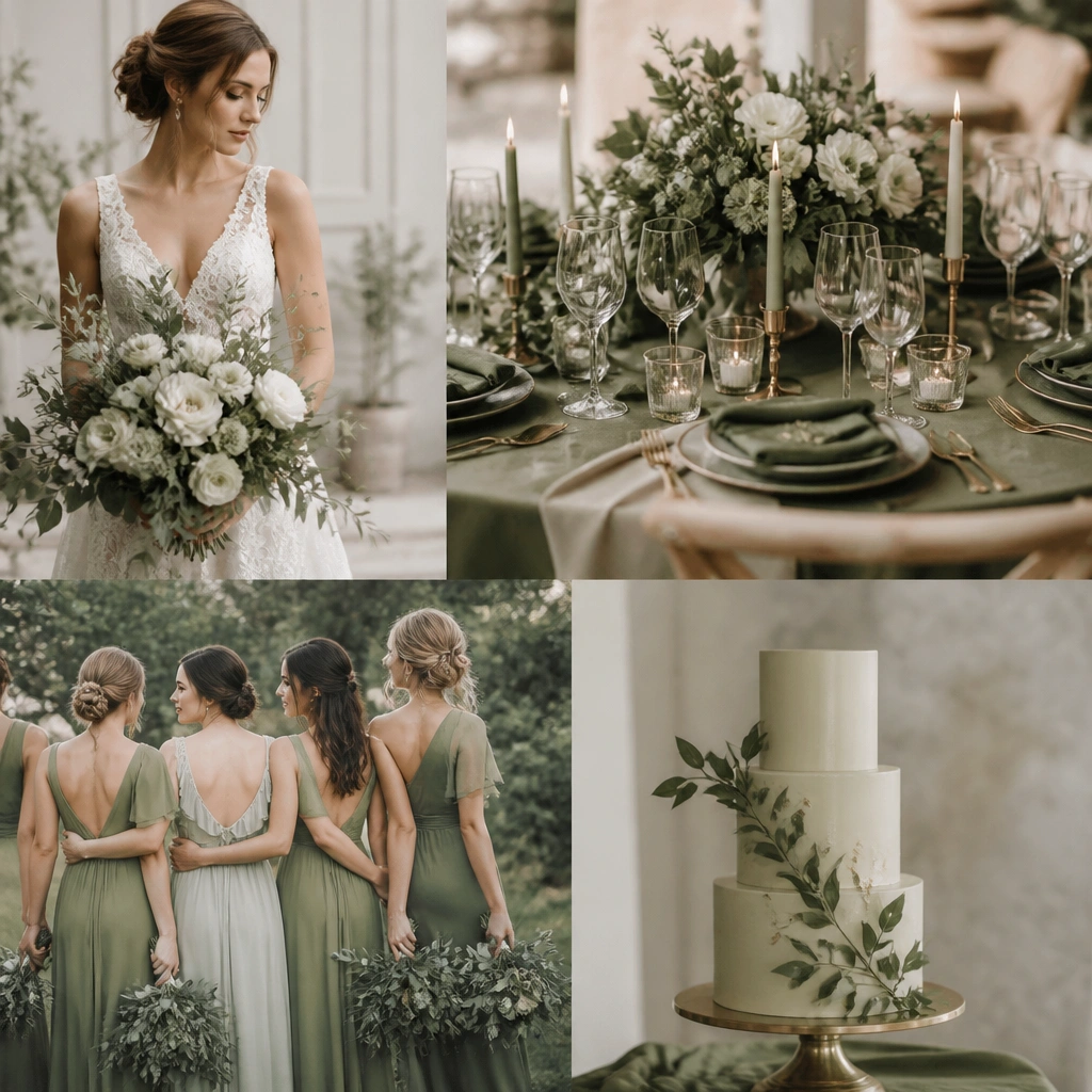 Olive Green Wedding Color Schemes