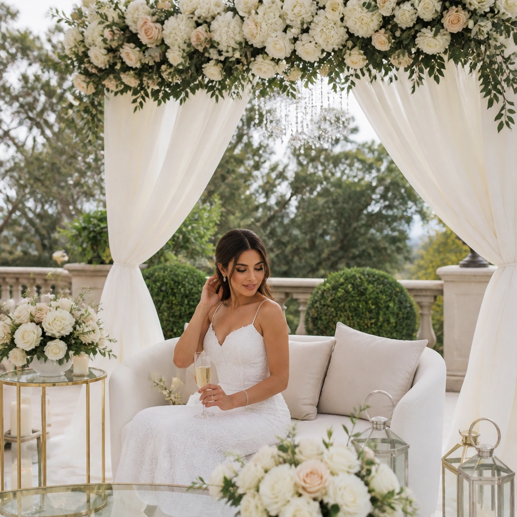 Outdoor Luxe High-End Bride-to-Be Decoration Ideas
