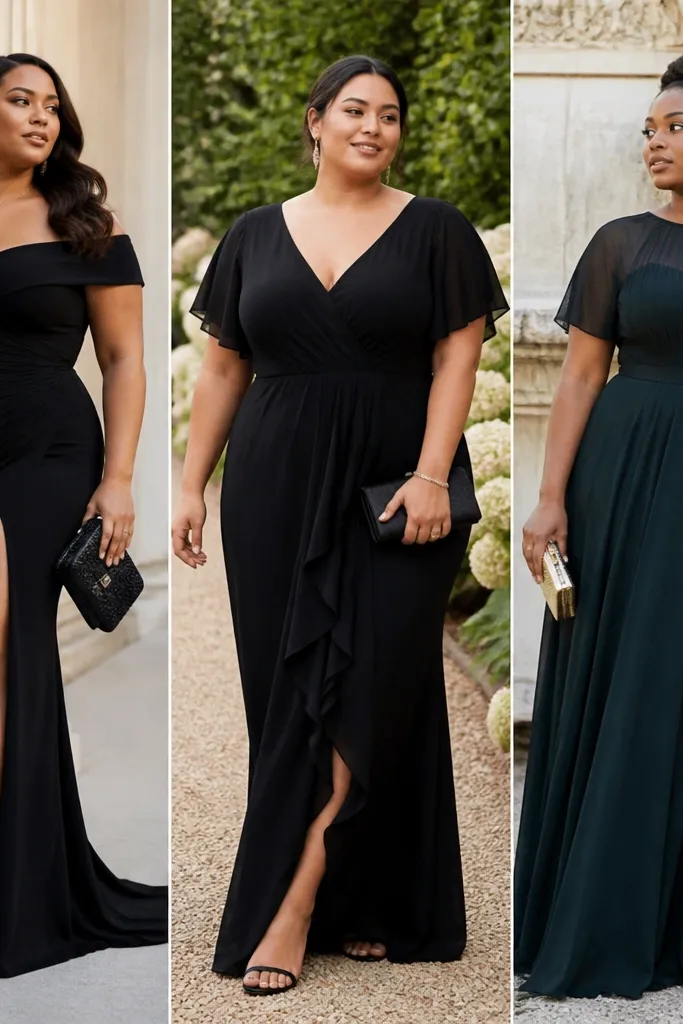 Plus-Size Black Tie Wedding Guest Dress Ideas