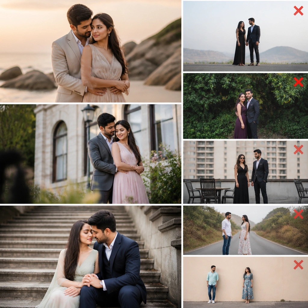 Pre-Wedding Shoot Ideas Mistakes to Avoid