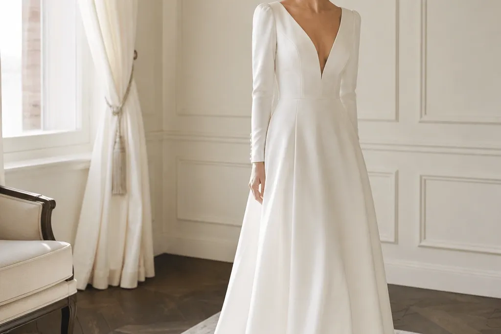 Long Sleeve Wedding Dress for Renters (No Drill)