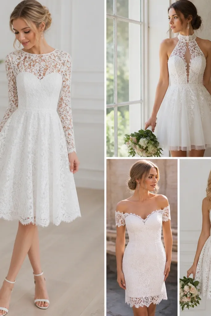 Short Lace Wedding Dresses We Love