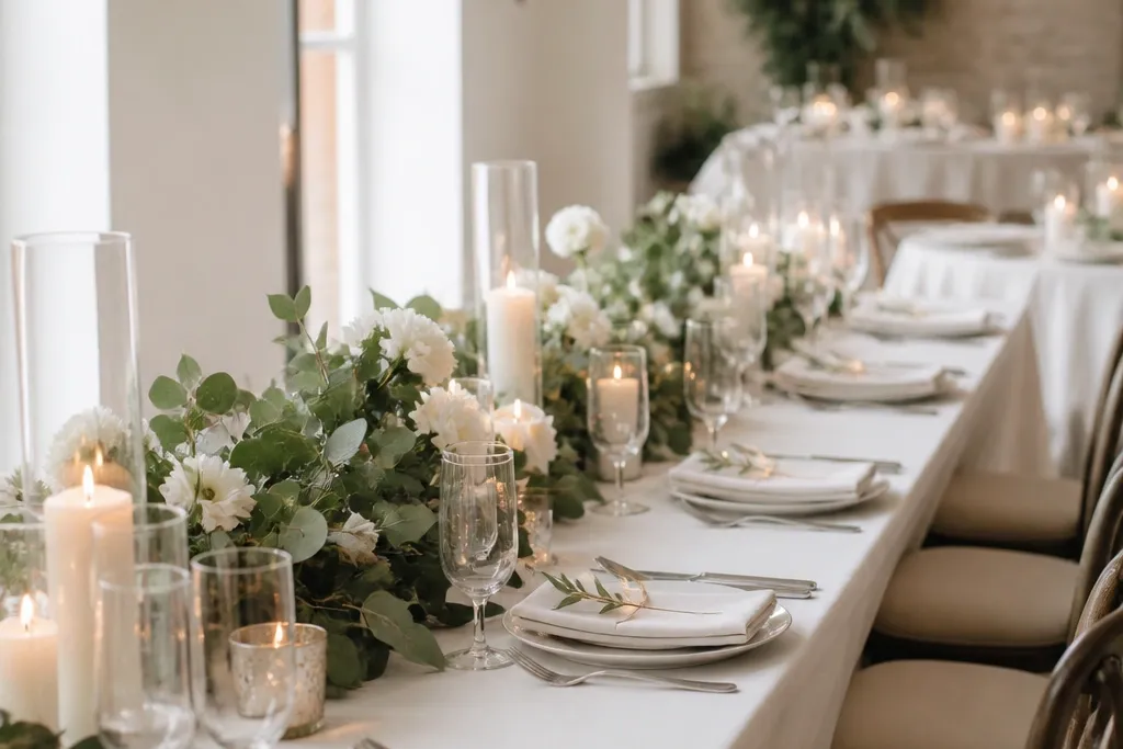 Small-Space Wedding Reception Table Ideas
