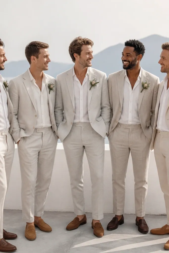 Lightweight Summer Groomsmen Attire for Heat