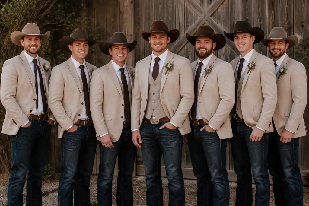 Western Groomsmen Attire (18 Rustic Looks)