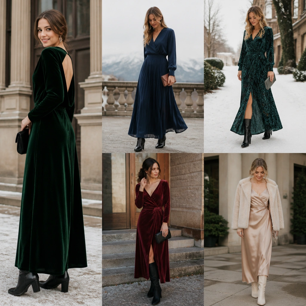 Winter Wedding Guest Outfit Ideas with Boots