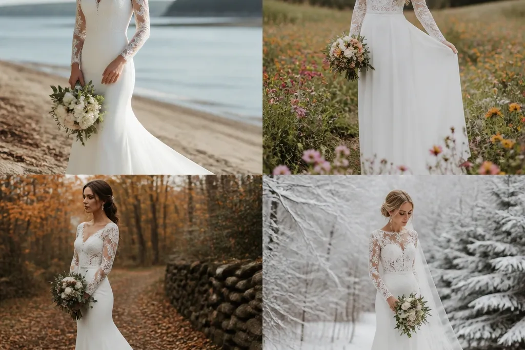 Long Sleeve Wedding Dress for Every Season